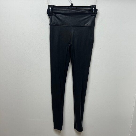 Spanx faux leather pull on pant legging small slimming - Picture 1 of 7